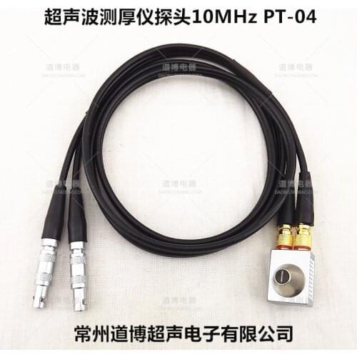 Ultrasonic Thickness Probe 10MHz PT04 High Frequency Micro Diameter Metal Thickness Gauge Probe Small Diameter DA312
