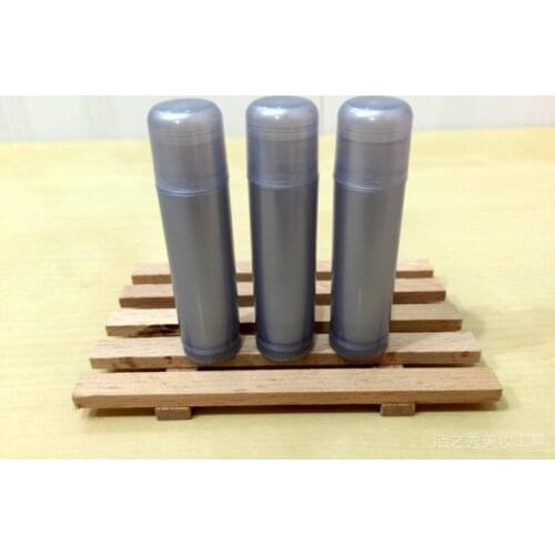 10pcs/lot, 5ML PP Silver Cosmetic Empty Chapstick Lip Gloss Lipstick Balm Tube + Caps Container