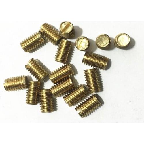 10pcs M2.5 GB73 flat end brass tightening headless screw
