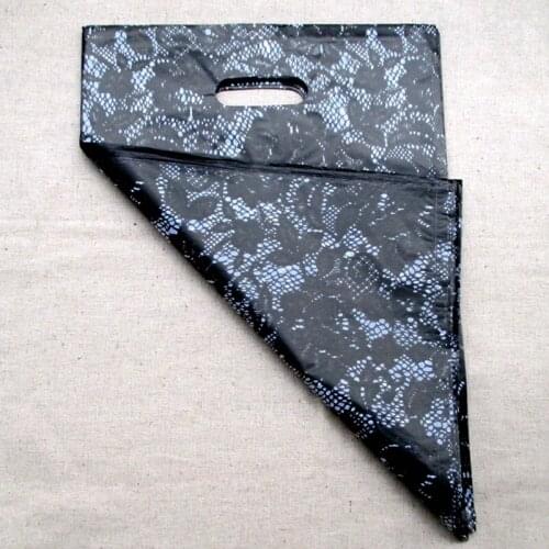 100pcs 25*20cm FLOWER Gift Bags Plastic Boutique Pouches Shopping Gift Package Bag