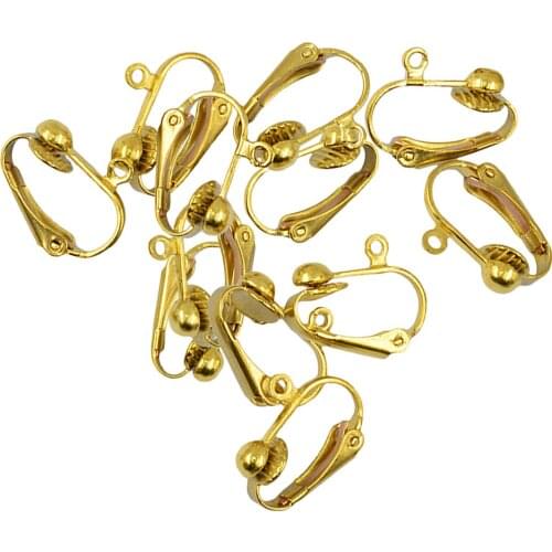 12x Gold Clip-on Converted Earring Loop Finding Turn Any Studs Into Clip On Jewelry Findings