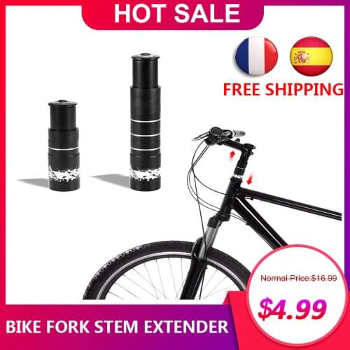 180mm Bicycle Handlebar Extender Fork Stem Rise Up Extension Heads Up Black Bike Fork Extender MTB Mountain Bikes Cycling Part