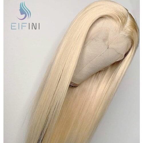 4x4 Lace Closure Wigs With Baby Hair 613 Blonde Straight Human Hair Wigs for Black Women 150% Remy Brazilian Human Hair Lace Wig