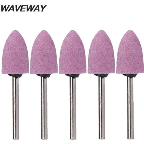 WAVEWAY 5pcs/set 3*12mm Abrasive Mounted Stone For Dremel Rotary Tools Grinding Stone Wheel Head Dremel Tools Accessories
