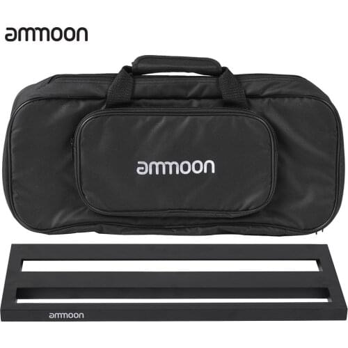 Ammoon DB-2 Portable Guitar Pedal Board Aluminum Alloy with Carrying Bag Tapes Straps guitar accessories guitar pedal bag