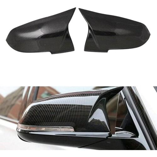 Car Rear Mirror Cover Cap Carbon Fiber Style Auto Side Door Mirror Trim For BMW 1/4/2/3 Series F20/21/22/23 F30/31/32/34/36 X1