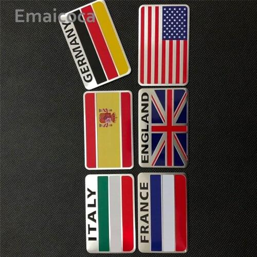 Emaicoca car-styling 3D Aluminum National Flag Case for Infiniti EX37 EX25 JX35 EX35 FX-series Q QX-series G M Class