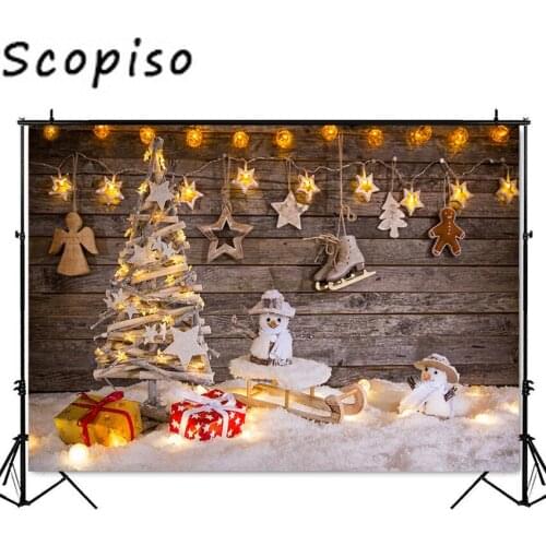 Scopiso wood floor snow white wooden background for photo studio christmas tree portrait photo shoot Photography backdrop