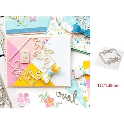 2020 Hot New Square Frame Leaves Metal Cutting Dies Stencils For DIY Scrapbooking Paper Card Making Decor Craft Photo Album