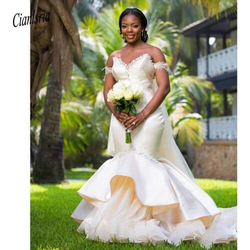 Hlieyitrxy Satin Wedding Dresses