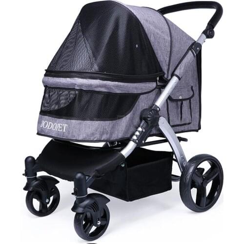 Luxury pet stroller pet stroller dog cart out medium-sized large dog first class dog stroller to increase folding