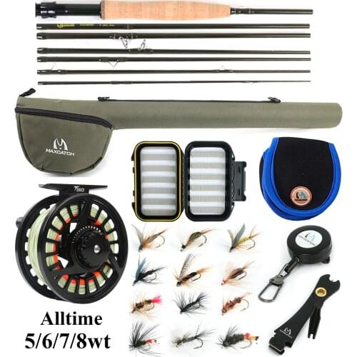 Maximumcatch Traveler Fly Fishing Rod Kit IM10/30T+36T Carbon Fiber Fly Rod Outfit with Fly Reel 9FT 6/7/8WT 7Sec