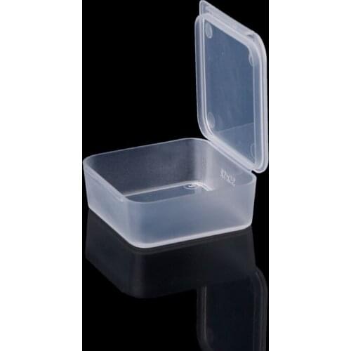 Small Square Clear Plastic Jewelry Storage Boxes Beads Crafts Case Containers