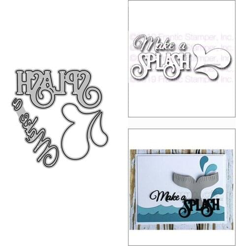 2021 New Make A Splash Spray Metal Cutting Dies for DIY Scrapbooking Decoration and Card Making Paper Craft Embossing No Stamps