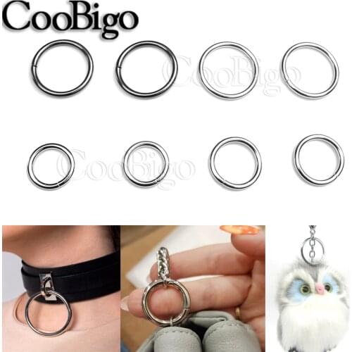 Metal Circle Non Welded Metal O Ring Backpack Necklace Webbing Garment Shoes Bag Belt DIY Jewelry Earring Accessory 2 Color 5pcs
