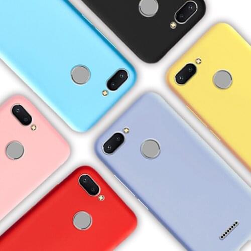 Candy Color Soft Silicone Case For Xiaomi Redmi 6 Case 5.45" Matte TPU Phone Cases For Xiaomi Redmi 6 Redmi6 Cover Coque Capa