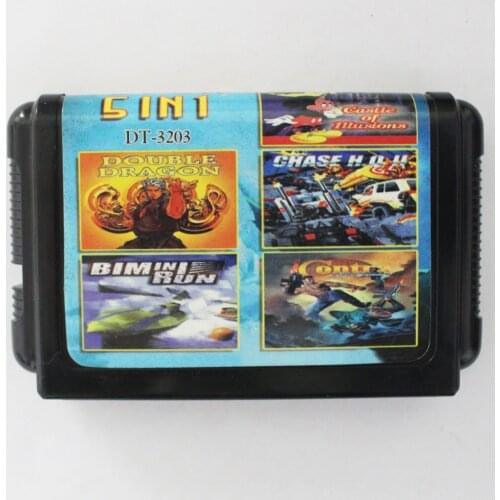 New Arrival 5 In 1 16 bit MD Game Card For Sega NTSC Genesis
