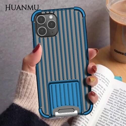 New Metal Trolley Suitcase Style Mobile Phone Case Suitable For Apple 12mini iPhone12 12Promax Simple Shockproof Anti-Drop Cover