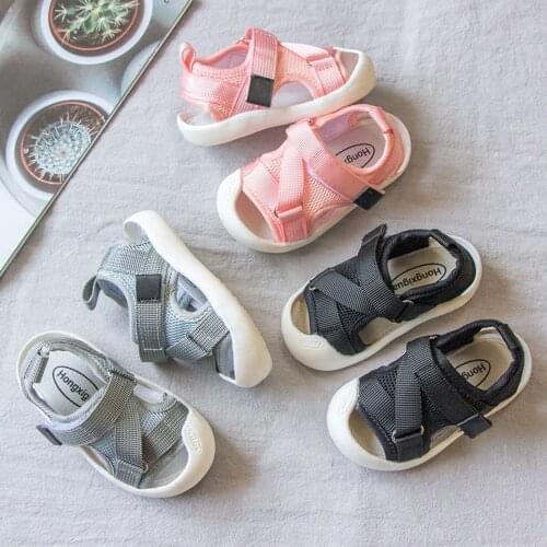 Solid Children Sandals Toddler Infant Kids Baby Girls Boys Mesh Breathable Soft Beach Sandals Shoes Sports Summer Beach Shoes