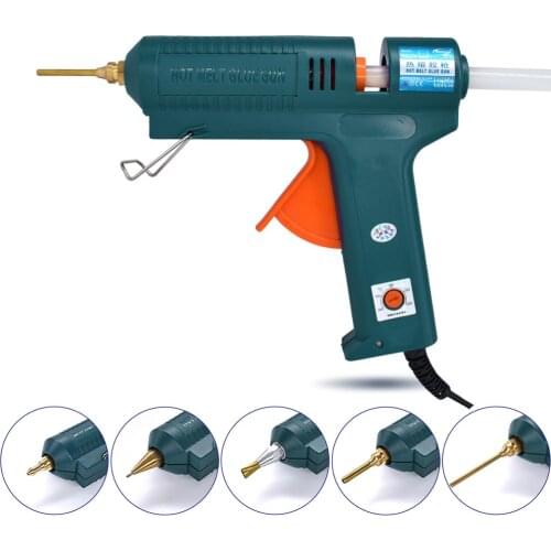Hot Glue Gun 150W with 6 Copper Nozzle Temperature Adjustable Craft Repair Tool Craft jewelry DIY
