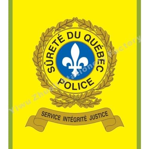 Quebec Police Flag 150X90cm (3x5FT) 120g 100D Polyester Double Stitched High Quality Free Shipping