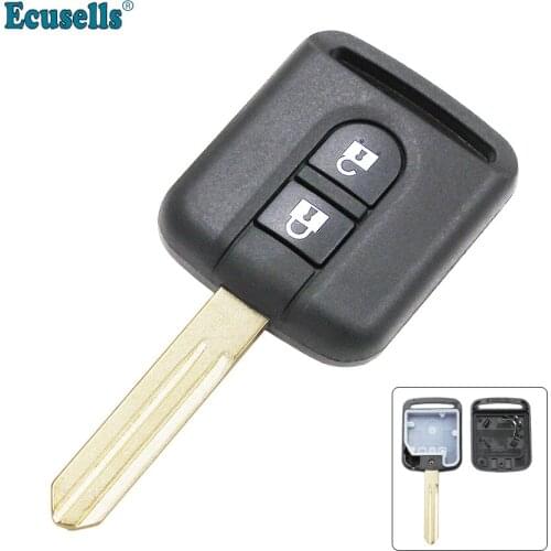 Replacement Shell 2 Button Remote Key Case Blank Fob For NISSAN Micra Note NV200 Qashqai Almera Primera 350Z Murano X-Trail