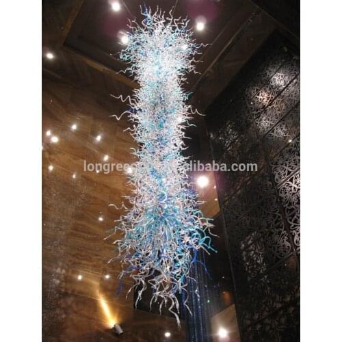 GIRBAN Modern Large Hanging Chandelier Ligting Decor Hotel Shopping Mall Lustre Blown Glass Sculpture Led Chandeliers Crystal
