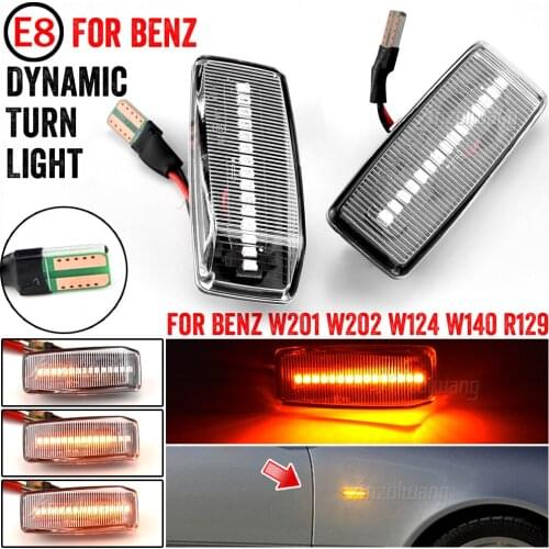 LED Dynamic Turn Signal Side Marker Light Sequential Blinker Lamp For Mercedes-Benz W201 190 W202 W124 W140 R129 SL-CLASS