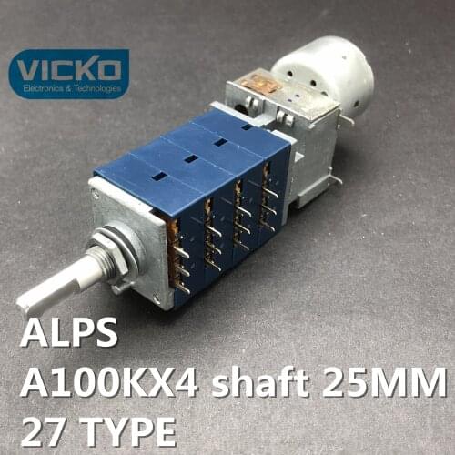 [YK] Japan ALPS 27 A100K 100KAX4 A100KX4 25MM 12pin type motor potentiometer switch