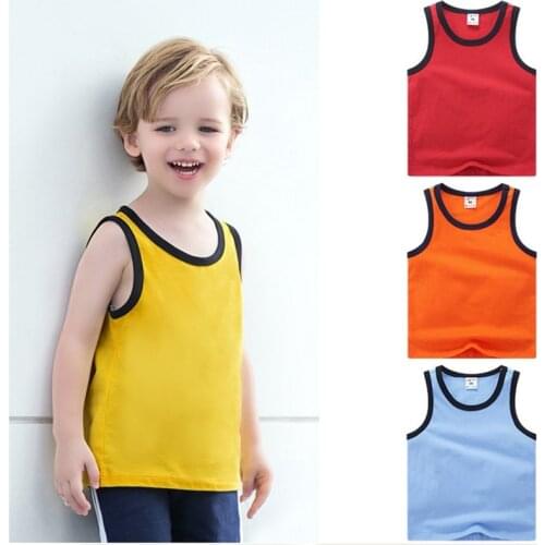 Yocute Children Clothing Baby Boy Girl Summer Clothes Soft Cotton Vest Toddler Casual Vest Thin Section Of Sleeveless Shirt 2-8T
