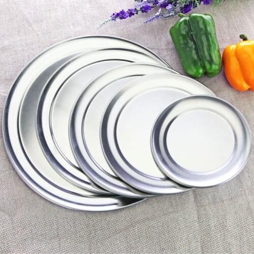 1pcs Non-stick Pizza Baking Pan 6/8/9/10/12inch Aluminum Pizza Stone Round Dish Plate Pizza Tray Mold Kitchen Baking Tool Bakewe