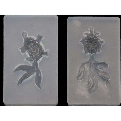 2Pcs Lucky Goldfish Pendant Necklace Resin Mold Epoxy Resin Jewelry Making Tools