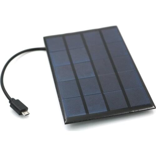 2W 5V Solar Cells Micro USB Android Solar Panel Charger Pane Fast DIY Outdoor Battery Polysilicon Portable Travel Tablet