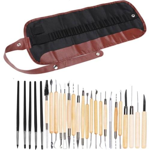 27 Pieces Professional Clay Sculpting Tools set with bag Home Combination Wood Working Hand Tool kit