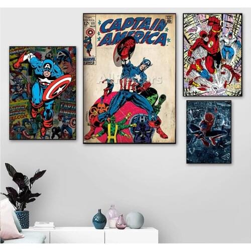 5D DIY Diamond Painting Superhero Captain America Spiderman Marvel Avengers Diamond Embroidery Wall Art Pictures Kids Room Decor