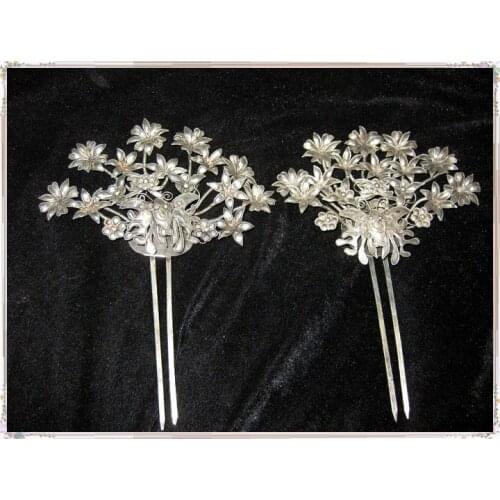 Butterfly Love Flower TV Play BuBuJingXin Handmade Antique Pinach Artwork Hanfu Accessory Womens Hair Stick