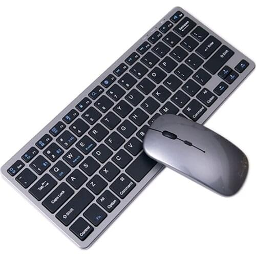Wireless Keyboard and Mouse Set Dual-Mode Bluetooth 5.0+2.4Ghz Ultra-Thin Charging Keyboard for Laptop Computers