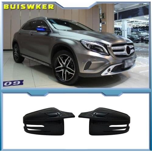 Side Mirror Cap Covers For Mercedes Benz W176 W246 W212 W204 C117 X156 X204 W221 C218 A B C E S CLA GLA GLK Class Black Replace