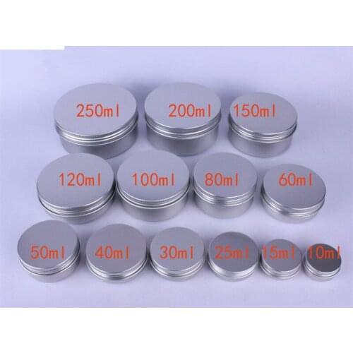 15g 1/2 oz Black Aluminum Jar Empty Small Lip Oil Cosmetic Eye Cream Bottle Refillable Batom Travel set Lotion Tin Containers