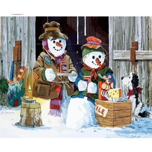 CraftArtGo Painting By Numbers The cartoon On Canvas HandPainted Gift Picture By Number Waterfall Kits Home Decoration