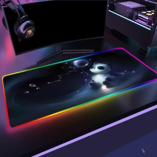 Panda Gaming Keyboard for Compass RGB Anime Mouse Pad Gamer Desk Pc Gamer Complete Varmilo Mausepad Kawaii Gaming Accessories