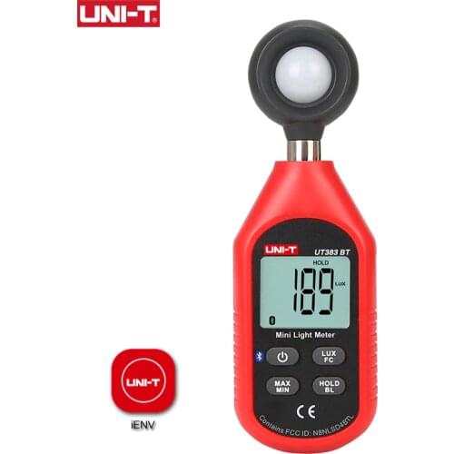 UNI-T UT383BT Mini Light Meter Bluetooth Digital Luxmeter Lux FC Environmental Testing Equipment Handheld Illuminometer