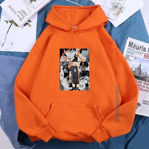 Haikyuu Kageyama Tobio Anime Trendy Women Streetwear Spring Lace-Up Hoodie Hip Hop Fashion Hooded Harajuku Female Hoody