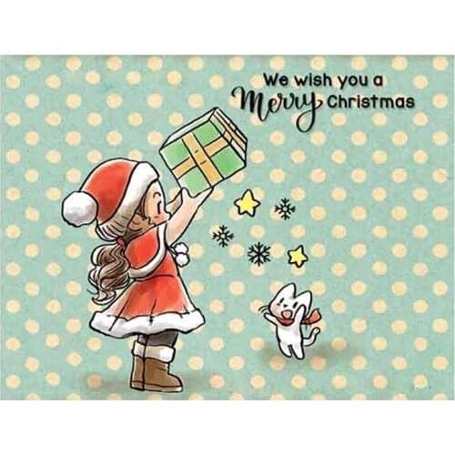 We Wish You A Merry Christmas Metal Cutting Dies Corresponding Clear Stamp DIY Crafts Card Making Scrapbooking 2021