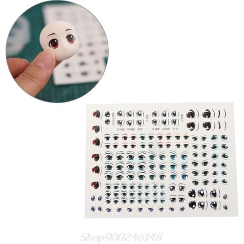 Cartoon Eyes Stickers Anime Figurine Doll Face Organ Paster Clay Decals Jy28 20 Dropship
