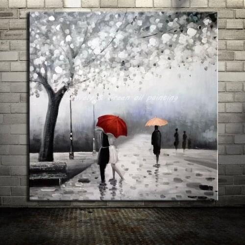 New Frameless Wall Paintings Picture Hand Painted Modern Abstract Palette Knife Landscape Oil Painting On Canvas For Home Decor