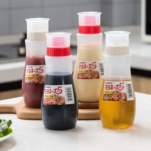 380ml Porous Squeeze Sauce Bottle Kitchen Salad Dressing Plastic Condiment Household Seasoning Bottle Oil Honey Kitchen Gadget
