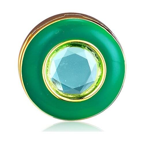 Reflexions Radiant Green Circle Clip Beads for Silver 925 Charms Bracelets Women Reflexions Golden Shine Bead подвеска