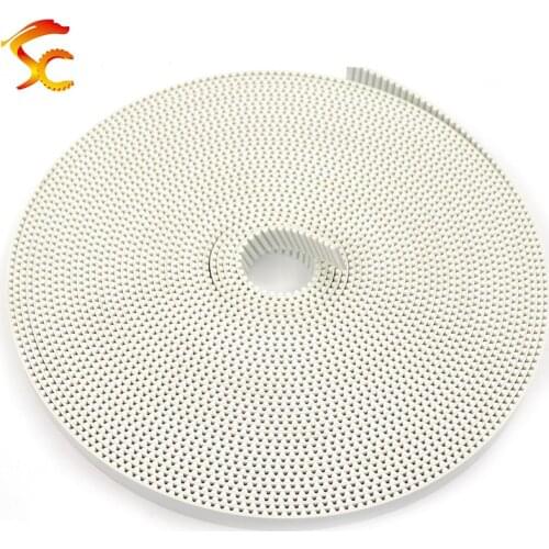 PU White HTD 5M Open Timing belt Width 10/15/20/25/30/50mm Polyurethane steel 5M-20mm HTD5M Synchronous pulley