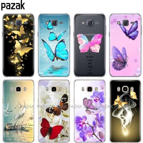 Silicone cover phone case for Samsung Galaxy J1 J2 J3 J5 J7 MINI 2016 2015 prime butterfly roses flower